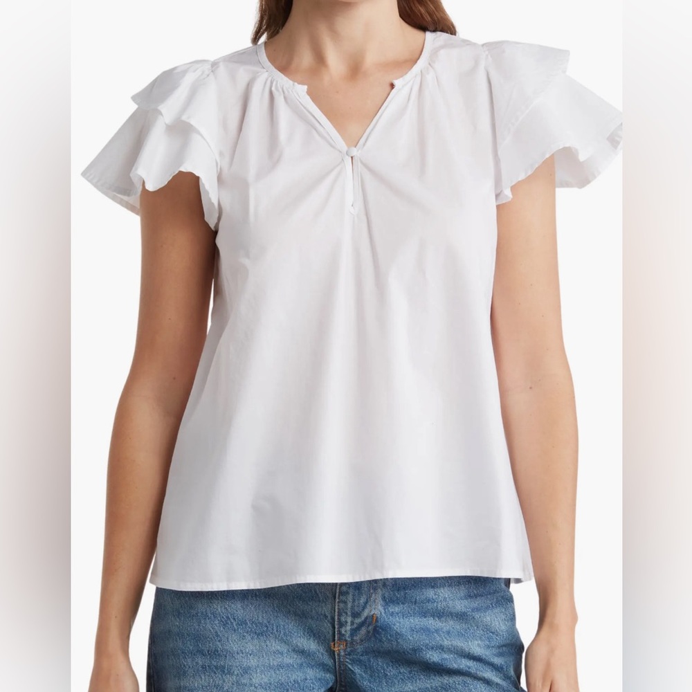 Habitual Double Ruffle Short Sleeve Top